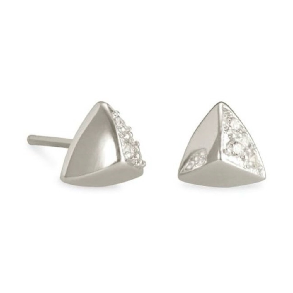 Kendra Scott Perry Silver Triangle Stud Earrings 2404